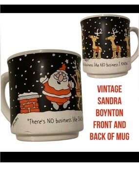 Vintage Sandra Boynton Christmas Mug There’s no business like SNOW business